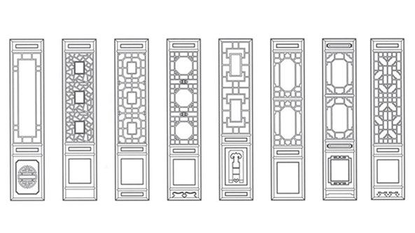 黄山喜迎门中式花格CAD设计图样式大全