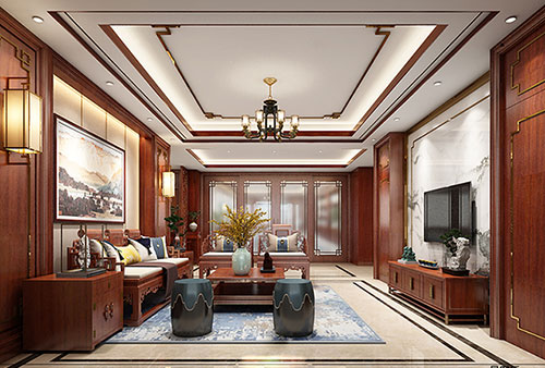 黄山小清新格调的现代简约别墅中式设计装修效果图