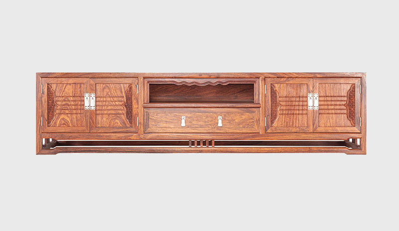 黄山刺猬紫檀电视柜低柜现代中式全实木电视柜客厅高低柜
