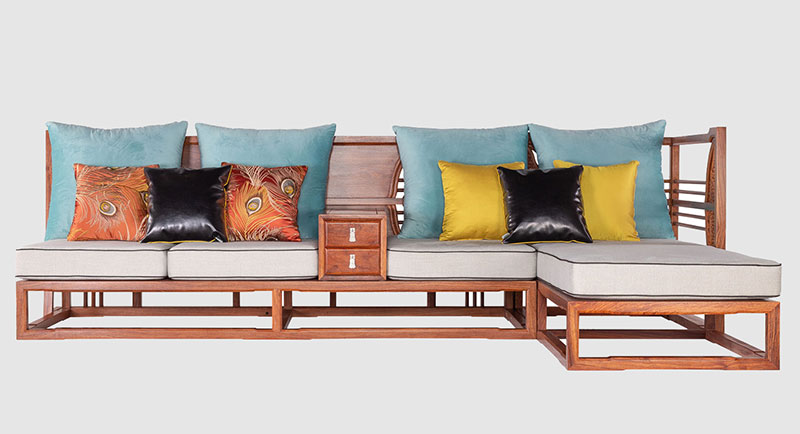 黄山中式家居装修实木沙发组合家具效果图